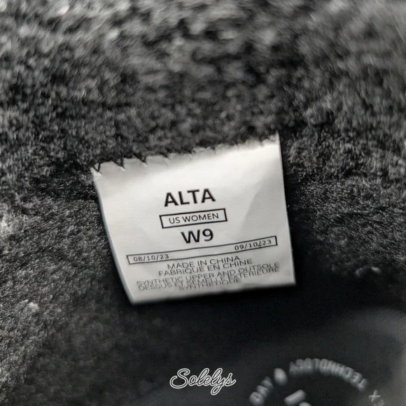 Vessi Alta Womens 9 High Top Asphalt Black White Waterproof DymaTex Sneaker Boot - Picture 6 of 8